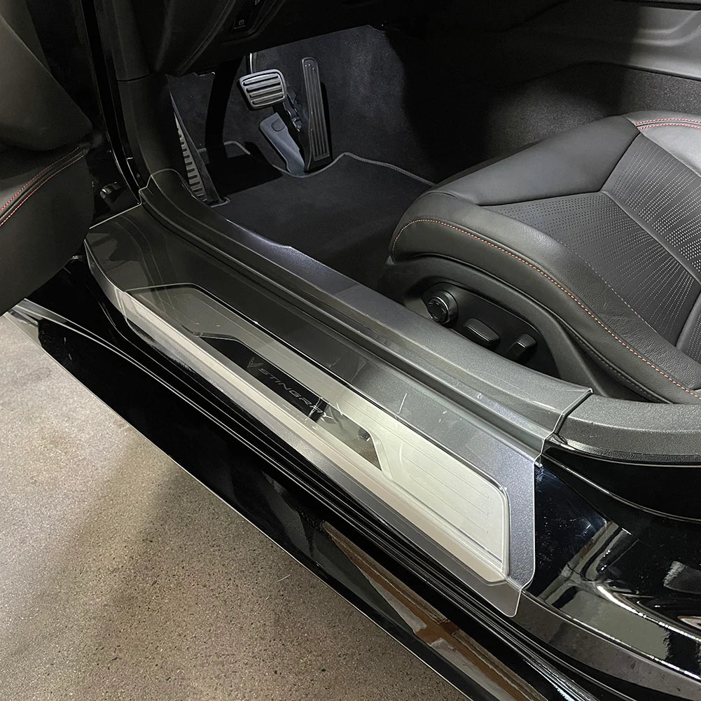 C8 Corvette Black Door Sill Protectors