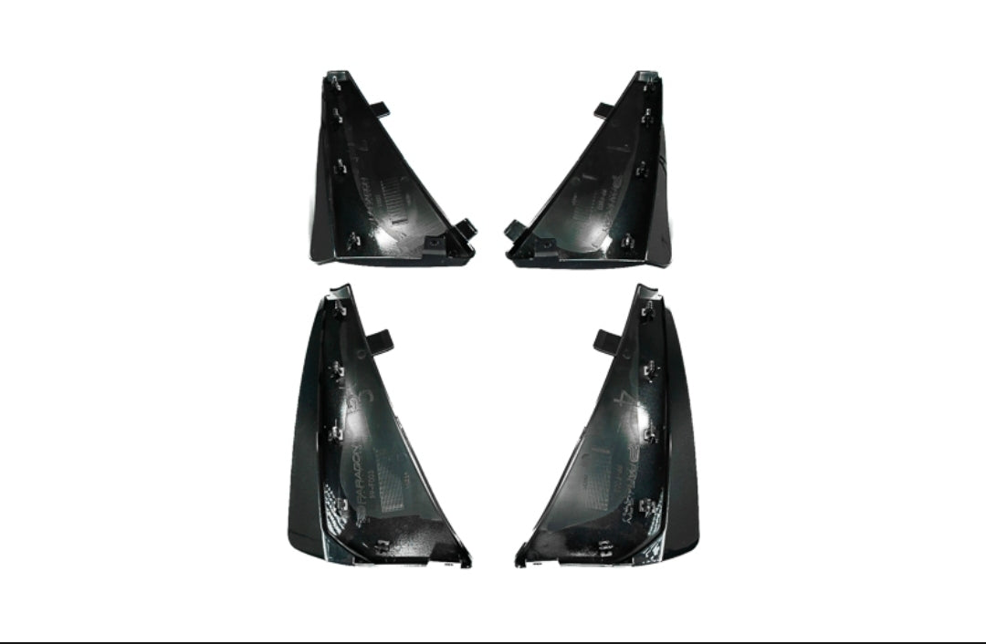 Paragon C8 Corvette Extended Splash Guards - Carbon Flash