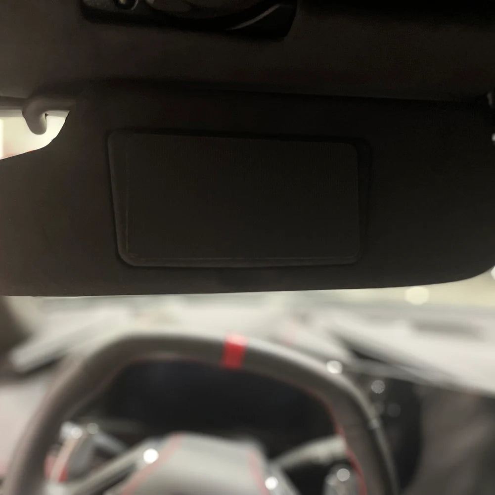 C8 Corvette Sun Visor Warning Label Covers : Onyx Black Knit