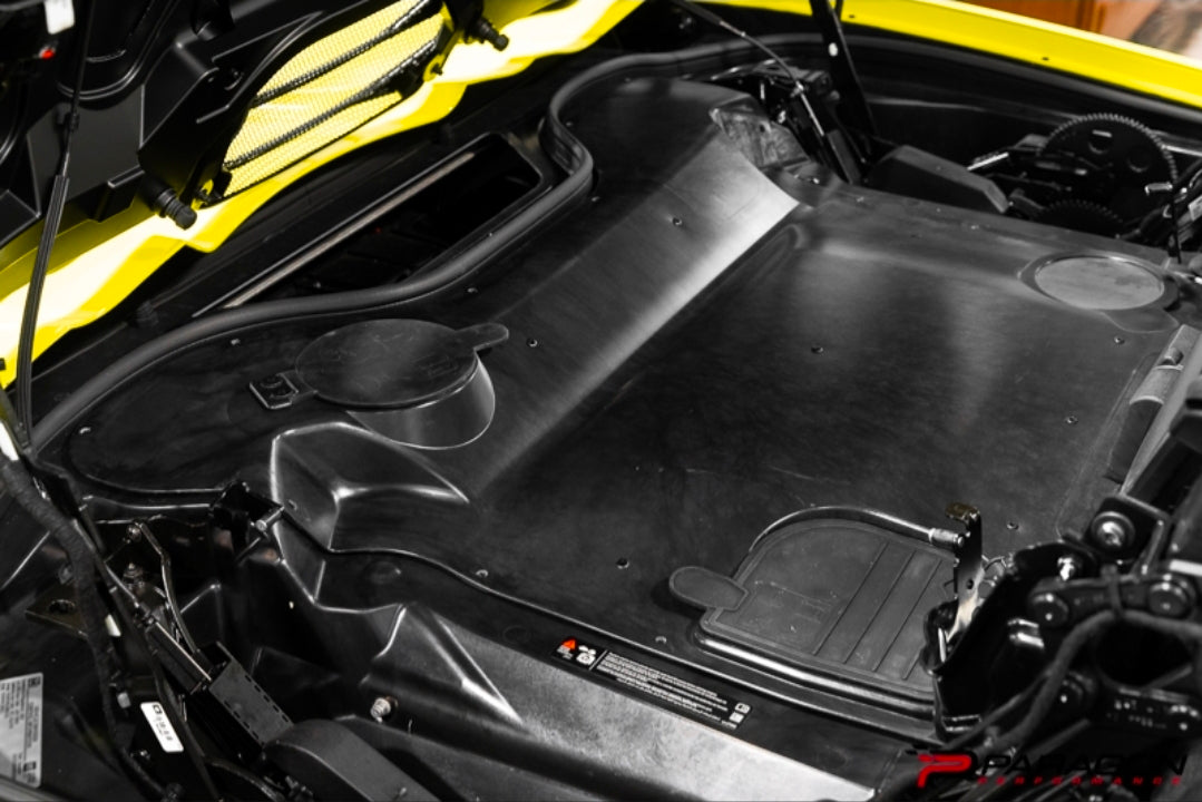 Paragon C8 Corvette Carbon Flash Clear Engine Cover - Convertible